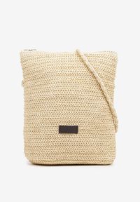 Born2be - Beżowa Torebka Listonoszka z Plecionki Savureine. Kolor: beżowy. Styl: klasyczny, elegancki