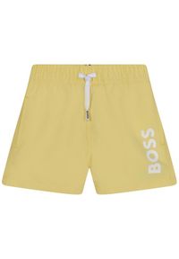 BOSS - Boss Szorty kąpielowe J04472 S Żółty Regular Fit. Kolor: żółty. Materiał: syntetyk
