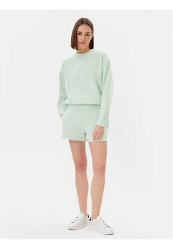 Guess Bluza V5RQ12 KC3D2 Zielony Regular Fit. Kolor: zielony. Materiał: bawełna