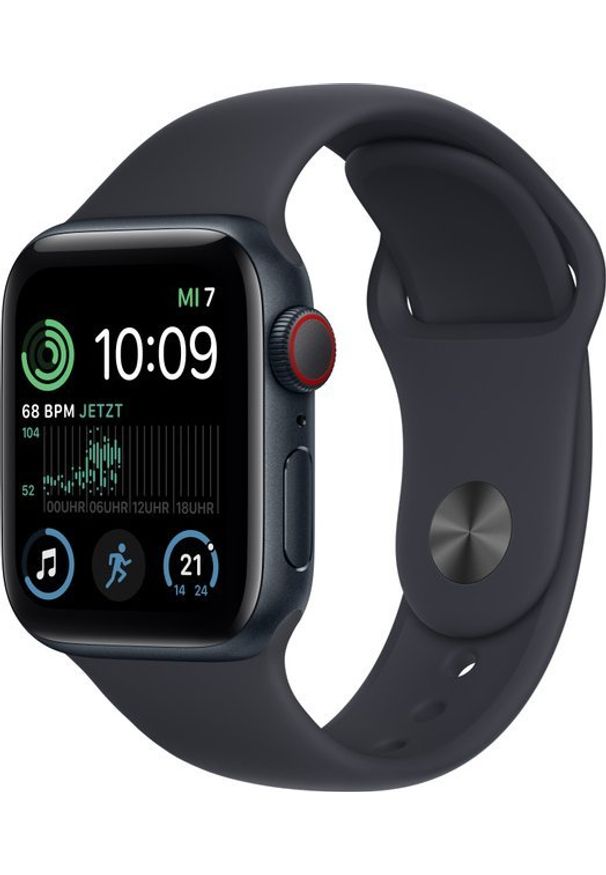 APPLE - Smartwatch Apple Watch SE 2022 GPS + Cellular 40mm Midnight Alu Sport Czarny (MNPL3WB/A). Rodzaj zegarka: smartwatch. Kolor: czarny. Styl: sportowy