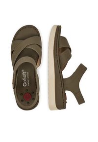 Go Soft Sandały LA319111-L5 Khaki. Kolor: brązowy. Materiał: materiał, syntetyk #5