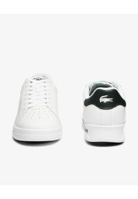 Lacoste - LACOSTE - Skórzane sneakersy z logo TWIN SERVE. Kolor: biały. Materiał: skóra. Wzór: haft. Sport: tenis #8