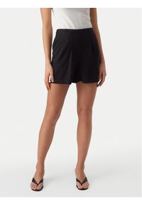 Vero Moda Szorty materiałowe Jesmilo 10279694 Czarny Regular Fit. Kolor: czarny. Materiał: len, wiskoza