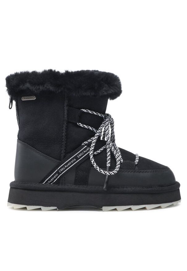 EMU Australia Śniegowce Blurred W12641 Czarny. Kolor: czarny. Materiał: skóra