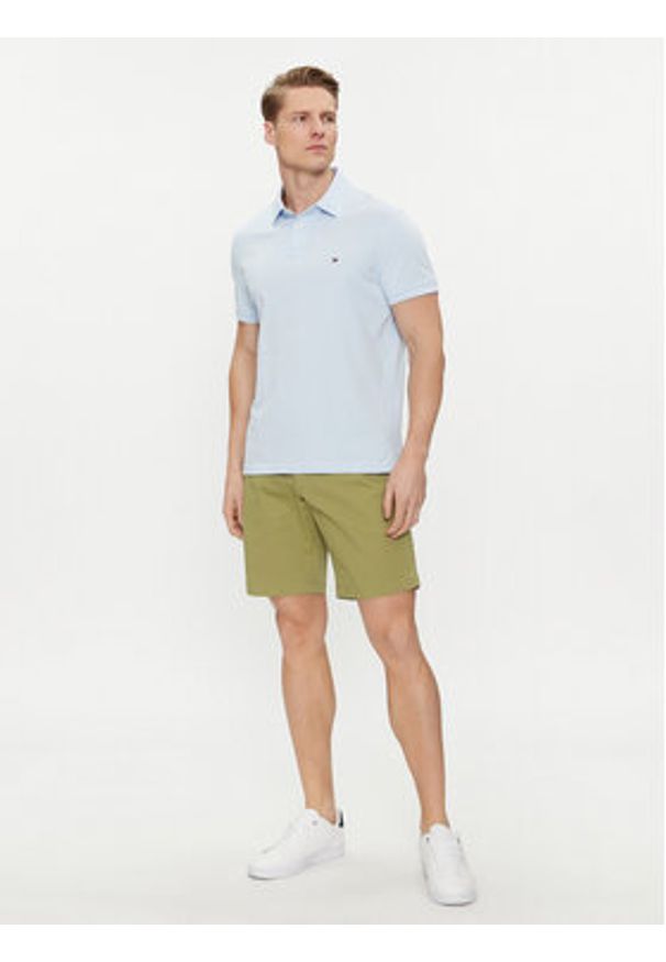 TOMMY HILFIGER - Tommy Hilfiger Szorty materiałowe Brooklyn MW0MW23563 Zielony Regular Fit. Kolor: zielony. Materiał: bawełna