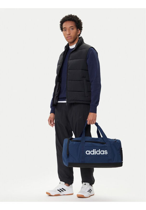 Adidas - adidas Torba Linear Duffel Medium IN6116 Granatowy. Kolor: niebieski. Materiał: materiał
