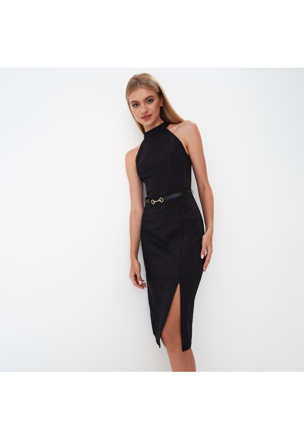 Mohito - Czarna sukienka midi - Czarny. Kolor: czarny. Długość: midi