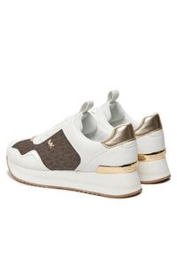 MICHAEL Michael Kors Sneakersy Raina Trainer 43R4RNFSAB Brązowy. Kolor: biały. Materiał: skóra #3