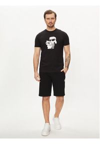 Karl Lagerfeld - KARL LAGERFELD T-Shirt 755061 542241 Czarny Regular Fit. Typ kołnierza: dekolt w karo. Kolor: czarny. Materiał: bawełna #4
