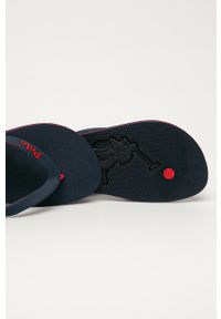 Polo Ralph Lauren - Japonki Bolt 816830673001. Kolor: niebieski. Materiał: materiał. Wzór: gładki. Obcas: na obcasie. Wysokość obcasa: niski #3