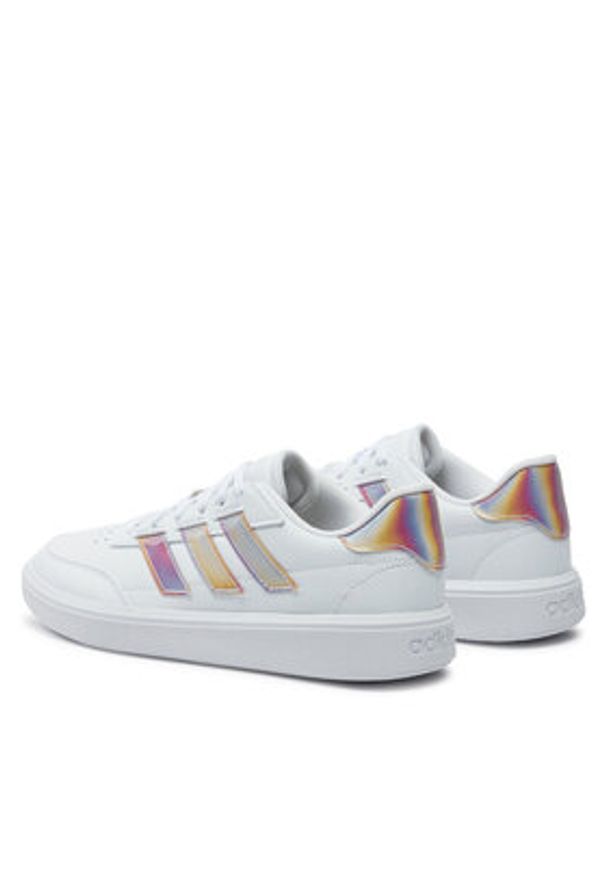 Adidas - adidas Sneakersy Courtblock IG6884 Biały. Kolor: biały. Materiał: skóra