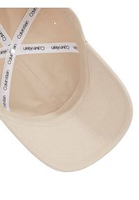 Calvin Klein Czapka z daszkiem Embroidered Monogram Cap LV04K5024G Beżowy. Kolor: beżowy. Materiał: materiał, bawełna