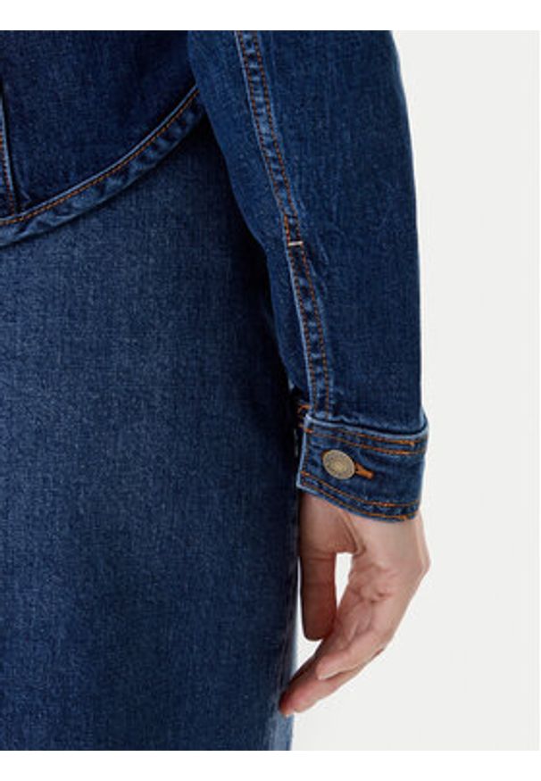 Guess Kurtka jeansowa W5YN49 D5QP4 Granatowy Regular Fit. Kolor: niebieski. Materiał: bawełna