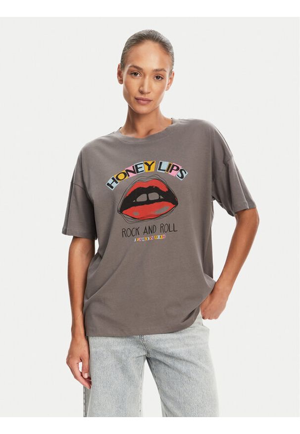 Noisy may - Noisy May T-Shirt Ida 27034417 Szary Relaxed Fit. Kolor: szary. Materiał: bawełna