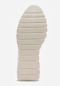 Born2be - Białe Sneakersy na Grubej Podeszwie ze Skórzaną Wkładką i Napisem Airarge. Okazja: na co dzień. Zapięcie: sznurówki. Kolor: biały. Materiał: skóra. Wzór: napisy #8