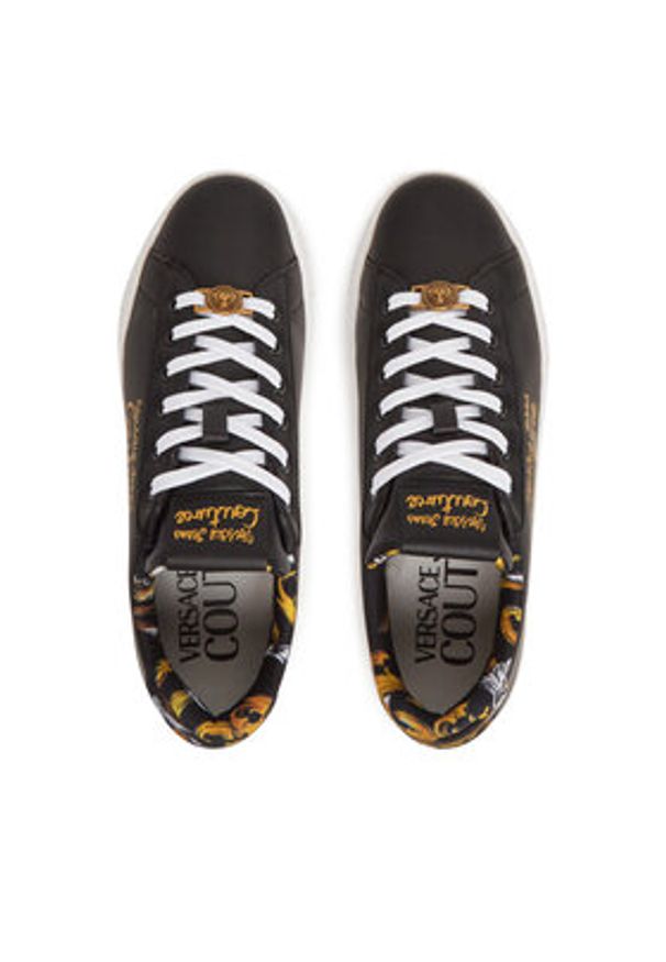 Versace Jeans Couture Sneakersy 78VA3SKL Czarny. Kolor: czarny. Materiał: skóra