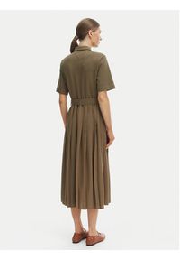 TOMMY HILFIGER - Tommy Hilfiger Sukienka codzienna WW0WW48756 Zielony Regular Fit. Okazja: na co dzień. Kolor: zielony. Materiał: bawełna. Typ sukienki: proste. Styl: casual #4