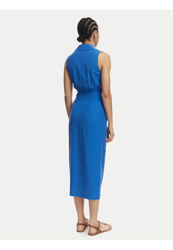 LOLA CASADEMUNT Sukienka codzienna LS2616132 Niebieski Regular Fit. Okazja: na co dzień. Kolor: niebieski. Materiał: lyocell. Typ sukienki: proste. Styl: casual