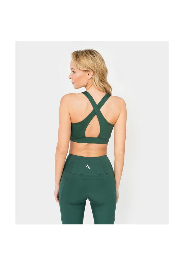 Stanik Carpatree Libra zielony. Kolor: zielony. Materiał: materiał. Sport: fitness