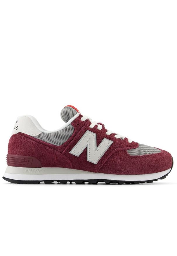 Buty New Balance U574BGH - bordowe. Okazja: na co dzień. Kolor: czerwony. Materiał: guma, syntetyk, zamsz, materiał, skóra. Szerokość cholewki: normalna. Model: New Balance 574