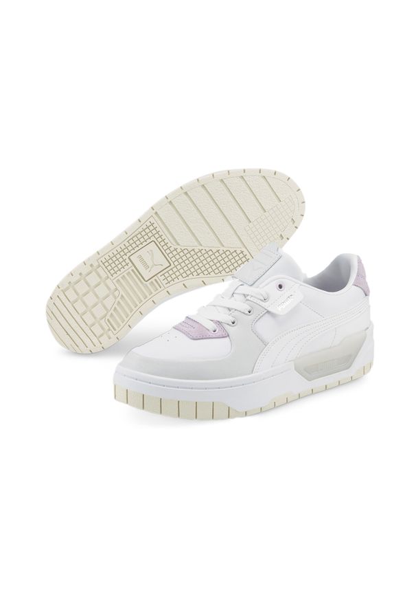 Baskets Femme CALI DREAM WNS Puma 02-P Wht-Nimbus Cloud-Whi 383112 Blanc Puma. Zapięcie: sznurówki. Kolor: biały. Materiał: tkanina, skóra, materiał, syntetyk. Szerokość cholewki: normalna. Sport: turystyka piesza