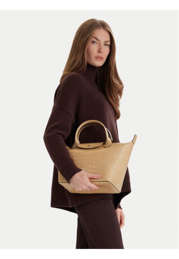 Longchamp Torebka 1512HVC Beżowy. Kolor: beżowy. Materiał: lakierowane, skórzane