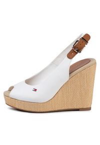 TOMMY HILFIGER - Tommy Hilfiger Espadryle Iconic Elena Sling Back Wedge FW0FW04789 Écru. Materiał: materiał