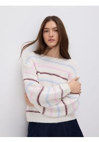 Reserved - Wzorzysty sweter - wielobarwny. Materiał: dzianina #1