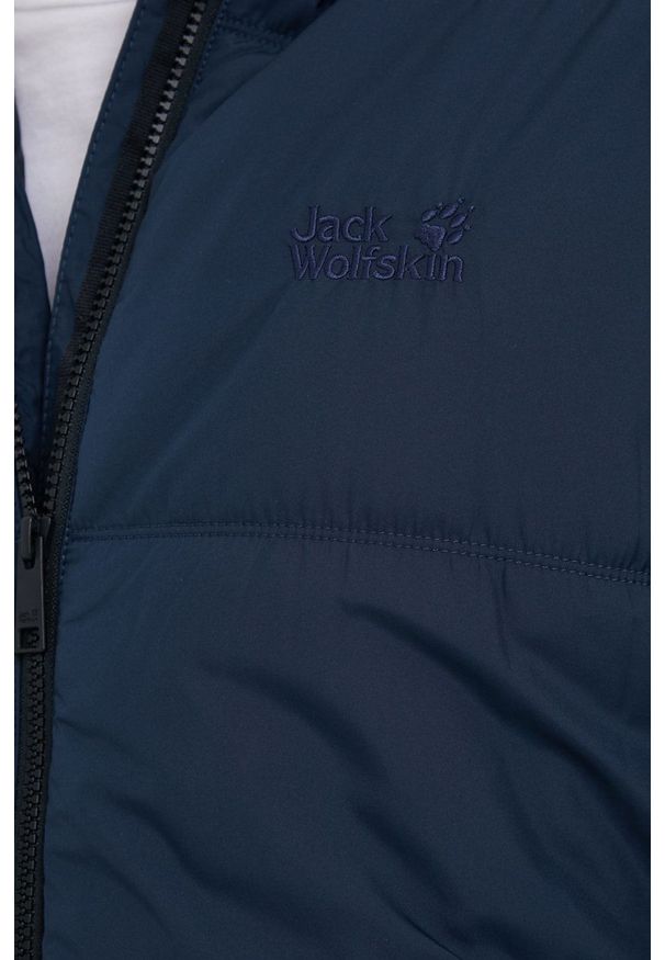 Jack Wolfskin - Kurtka. Okazja: na co dzień. Kolor: niebieski. Materiał: materiał, poliester. Wzór: gładki. Styl: casual