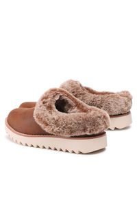 skechers - Skechers Kapcie BOBS Winter Rock 113423/BRN Brązowy. Kolor: brązowy. Materiał: materiał. Styl: rockowy