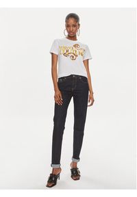 Versace Jeans Couture T-Shirt 76HAHG00 Biały Slim Fit. Kolor: biały. Materiał: bawełna #4