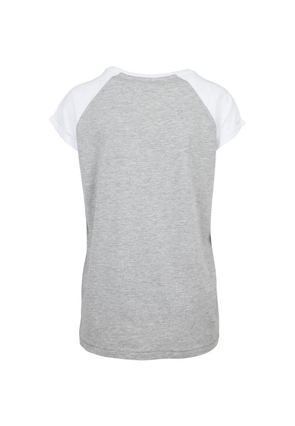 Urban Classics - T-shirt Damski Kontrastowy Raglanowy. Kolor: biały, wielokolorowy, szary. Długość rękawa: raglanowy rękaw