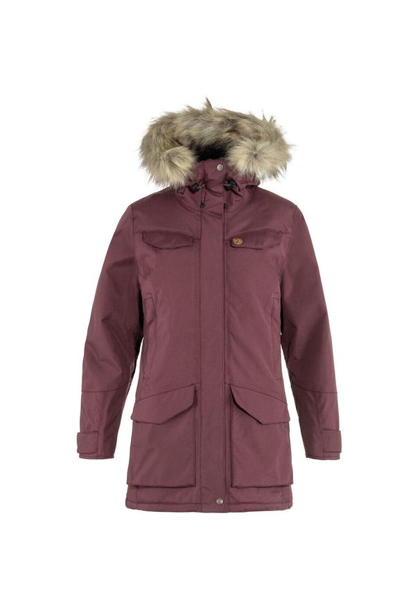 Fjällräven - Płaszcz damski Fjallraven Nuuk Parka. Kolor: różowy. Sezon: zima. Styl: sportowy
