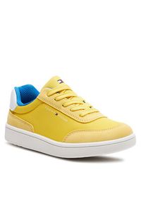 TOMMY HILFIGER - Tommy Hilfiger Sneakersy Low Cut Lace-Up Sneaker T3X9-33351-1694 M Żółty. Kolor: żółty. Materiał: materiał #5