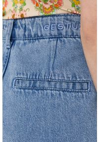 GESTUZ - Gestuz jeansy damskie high waist. Stan: podwyższony. Kolor: niebieski #3