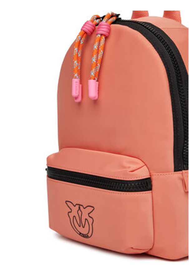 Pinko - PINKO Plecak Backpack Travel PE 25 PLTT 105114 A29U Koralowy. Kolor: pomarańczowy. Materiał: materiał