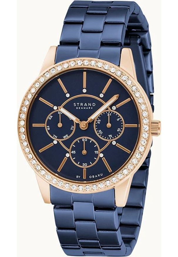 Zegarek Strand S707LMVLSL Granatowy zegarek Damski Strand. Kolor: niebieski