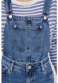 Pepe Jeans ogrodniczki jeansowe SHAY ADAPT damskie. Stan: podwyższony. Kolor: niebieski #6