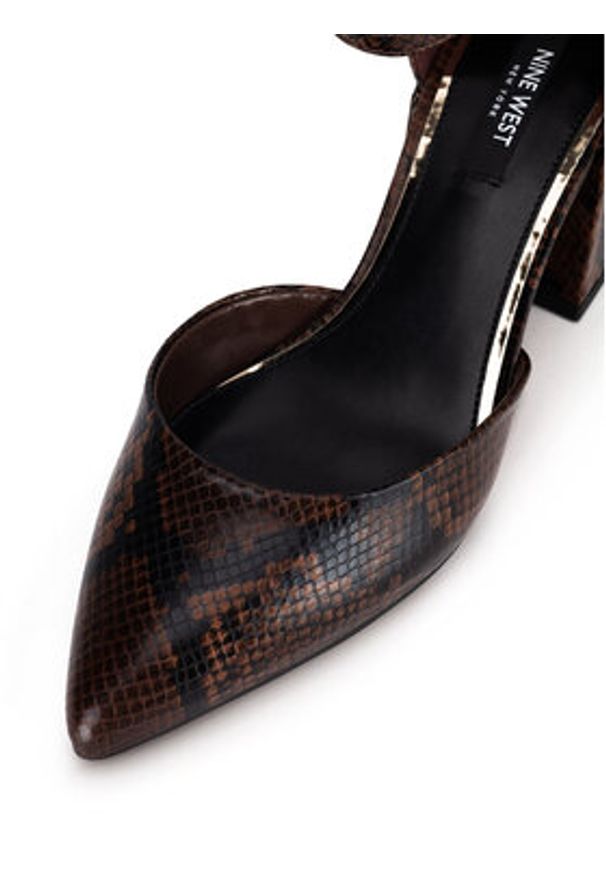 Nine West Czółenka WFA3358-1 Brązowy. Kolor: brązowy. Materiał: skóra