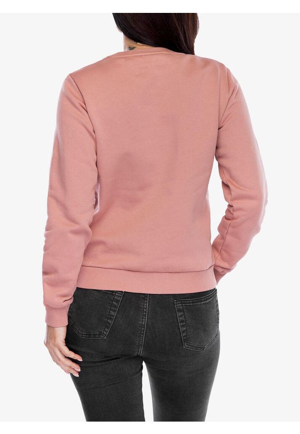 Fjällräven - Bluza damska Fjallraven Logo Sweater. Kolor: różowy. Materiał: bawełna