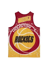 Koszulka męska bez rękawów Mitchell & Ness NBA Houston Rockets Tank Top. Kolor: czerwony, żółty, wielokolorowy. Długość rękawa: bez rękawów. Sport: koszykówka