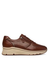 Sneakersy Tamaris. Kolor: brązowy