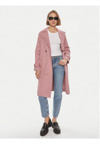 Vero Moda Trencz Lou 10257581 Różowy Regular Fit. Kolor: różowy. Materiał: syntetyk #3