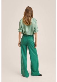 mango - Mango jeansy Camila damskie high waist. Stan: podwyższony. Kolor: zielony #8