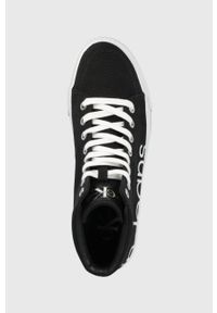 Calvin Klein Jeans trampki YW0YW00484.BDS damskie kolor czarny. Nosek buta: okrągły. Zapięcie: sznurówki. Kolor: czarny. Materiał: materiał, guma #5