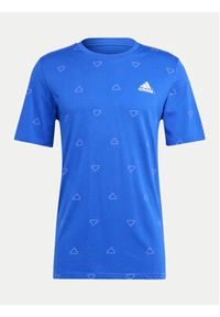 Adidas - adidas T-Shirt Seasonal Essentials Monogram Graphic IU0284 Niebieski Regular Fit. Kolor: niebieski. Materiał: bawełna #4