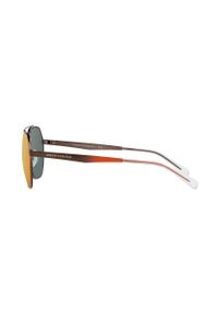 Armani Exchange okulary przeciwsłoneczne męskie kolor brązowy. Kolor: brązowy. Materiał: materiał #6