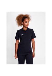 Damska koszulka polo Hummel Go 2.0. Typ kołnierza: polo. Kolor: czarny. Materiał: tkanina #1