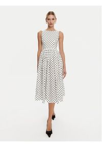 DOLCE & GABBANA - Dolce&Gabbana Sukienka codzienna F6JHVT HS5R7 Biały Regular Fit. Okazja: na co dzień. Kolor: biały. Materiał: bawełna. Typ sukienki: proste. Styl: casual #4