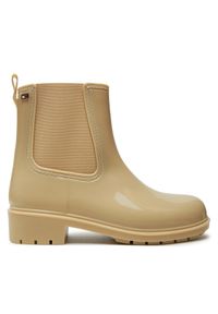 TOMMY HILFIGER - Tommy Hilfiger Kalosze Flag Rainboot FW0FW08213 Beżowy. Kolor: beżowy. Materiał: guma